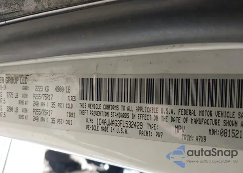 2015 Jeep Wrangler Sport z USA, uszkodzony, nr VIN 1C4AJWAG3FL532429